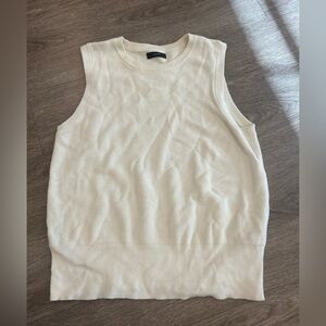 J. Crew Cream Ribbed Knit Sleeveless Tank